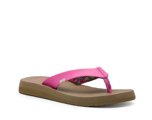 Tong Sanuk Yoga Mat Cushioned Femme - Rose ISZQHK912